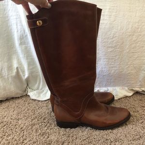 Steve Madden sady brown leather riding boots
